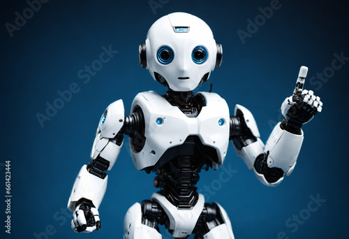 mini robot pointing fingers...