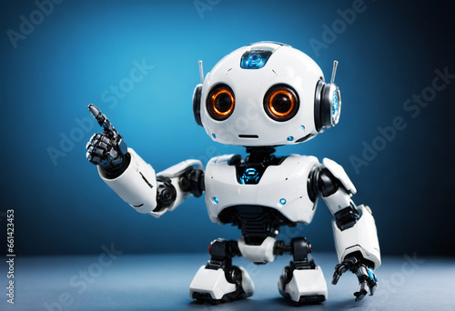 mini robot pointing fingers...
