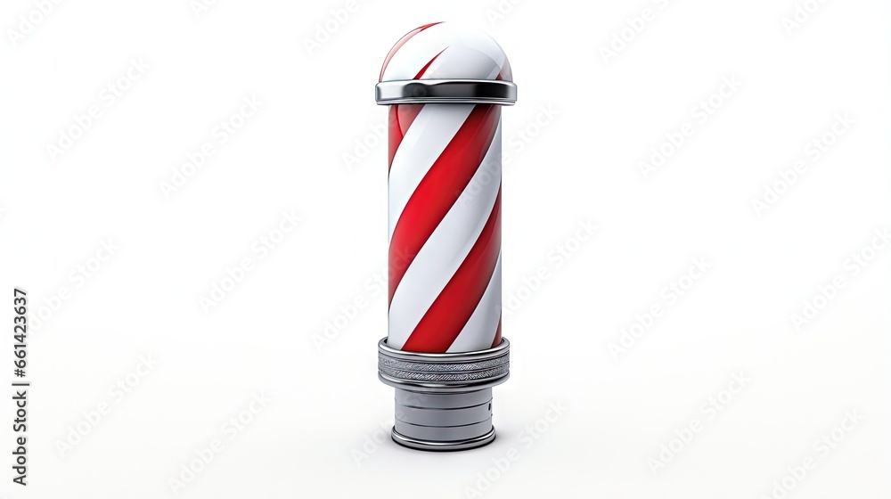 Barber pole. 3d illustration on white background Barber pole. 3d illustration on white background