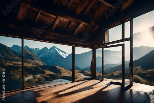 style house with mountain view  © usman