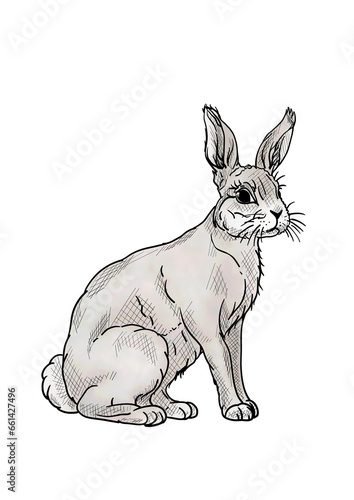 rabbit isolated on background