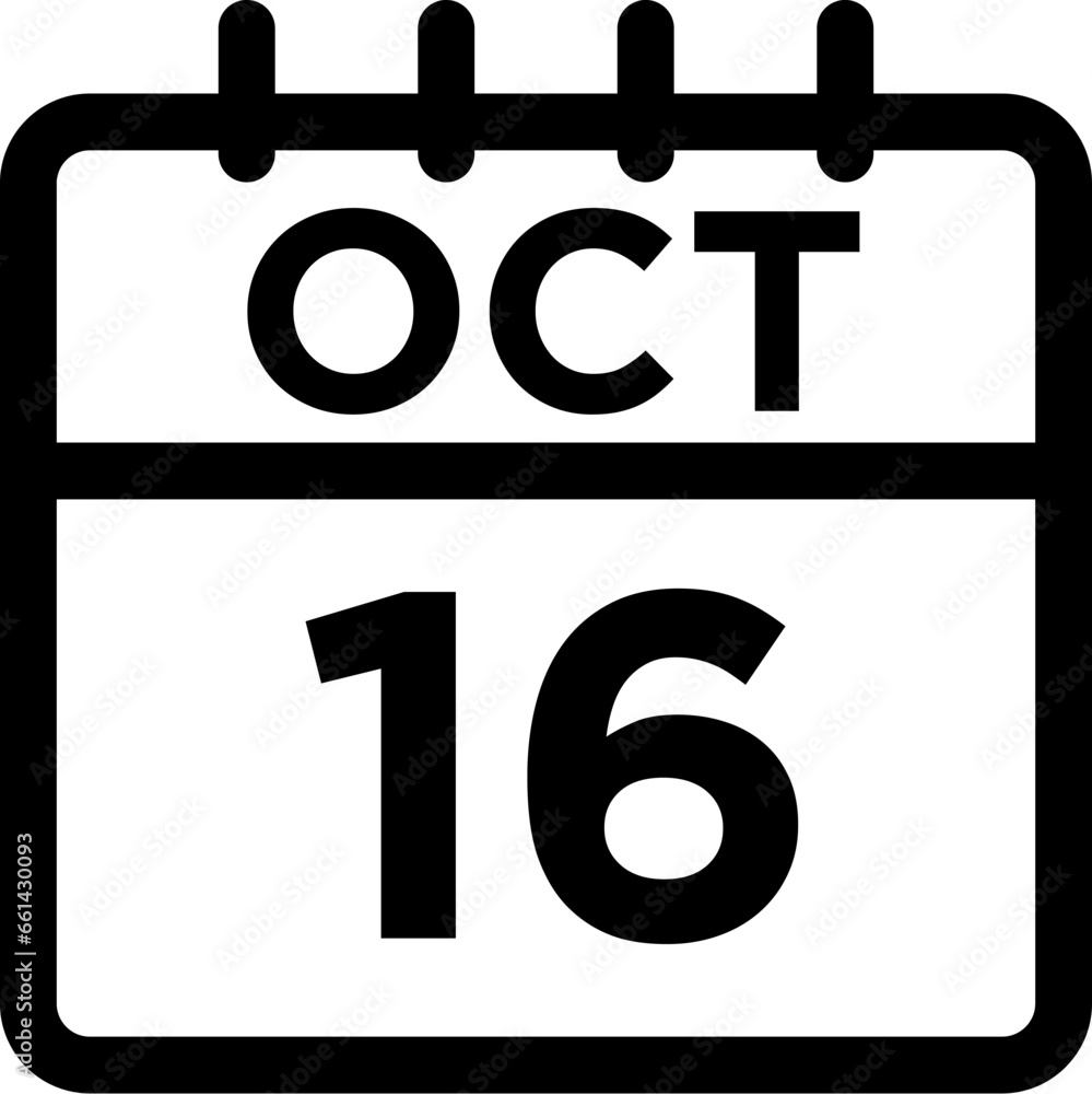 10- October - 16 Line Black Icon pictogram symbol visual illustration 10- October - 16 Line Black Icon pictogram symbol visual illustration