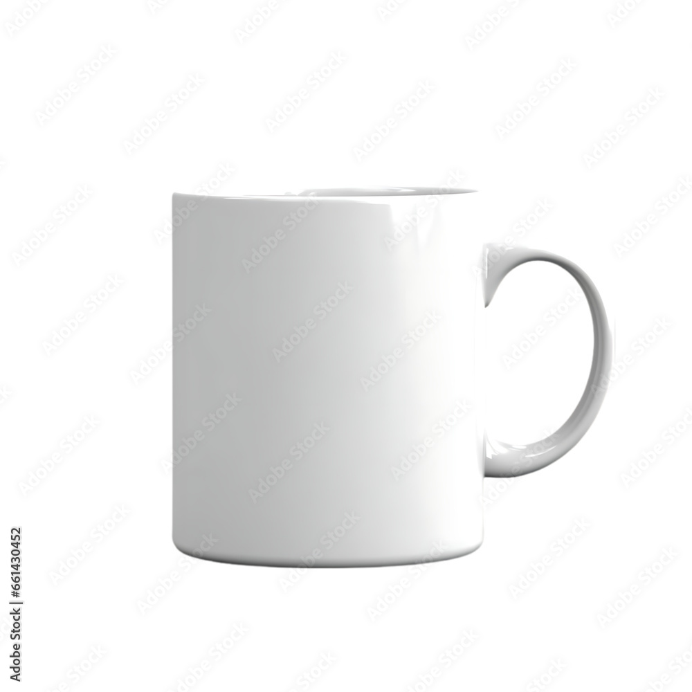 Clean Mug Mockup on White Background Isolated on Transparent or White Background, PNG Clean Mug Mockup on White Background Isolated on Transparent or White Background, PNG