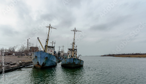 old ship ran aground in Ukraine © Sofiia
