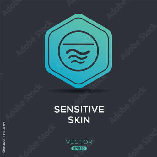 Creative (Sensitive skin) Icon ,Vector sign.