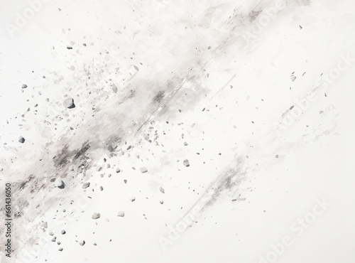 White color, rough textured grunge background with small grey gravels.