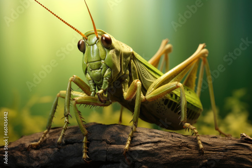 Green frenzied grasshopper © Pinklife