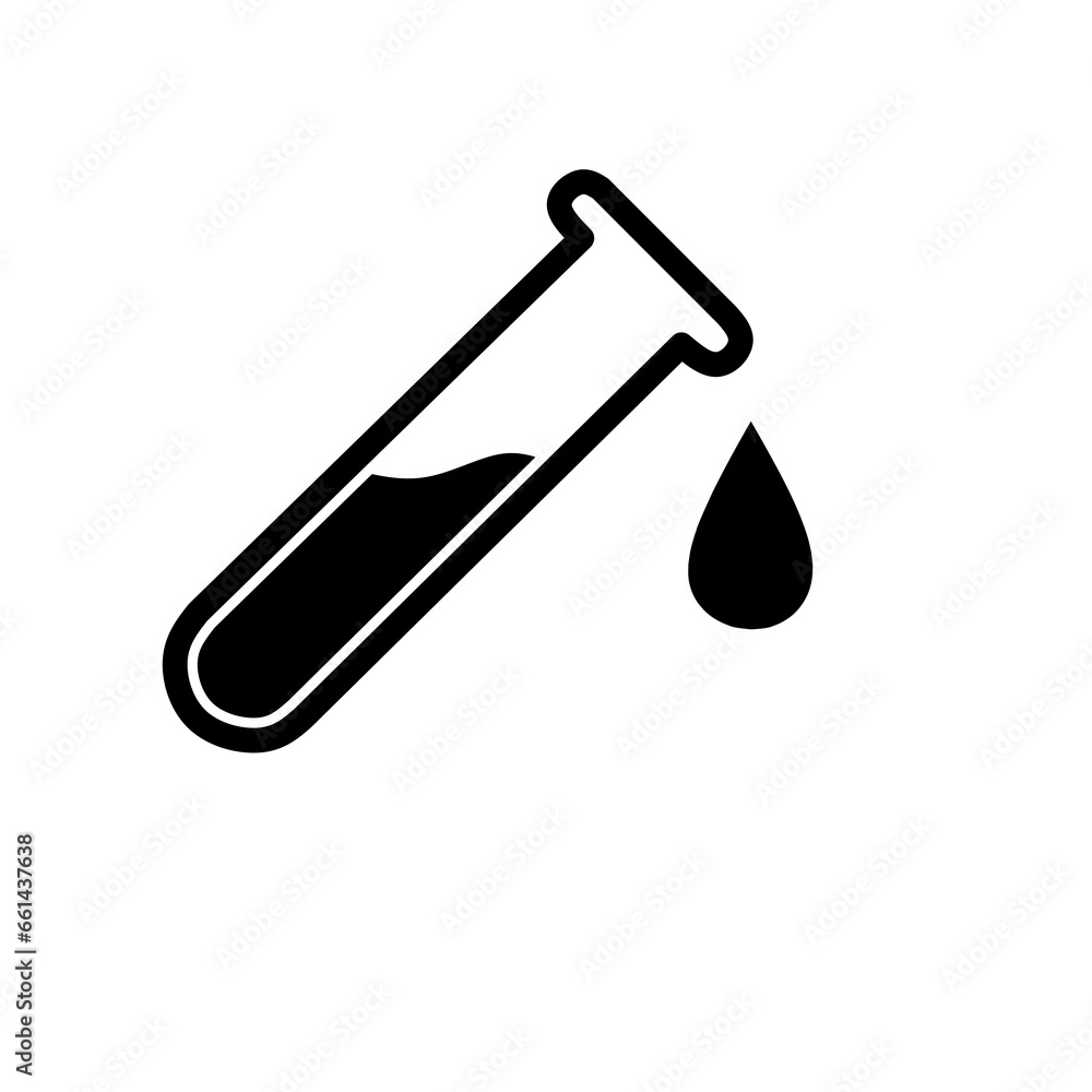 vector dripping test tube on white background vector dripping test tube on white background
