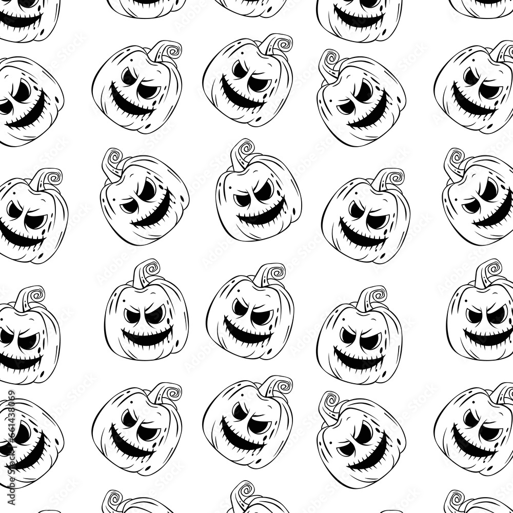 Vector Halloween pattern with pumpkin on white background. Great element for your Halloween design. Vector Halloween pattern with pumpkin on white background. Great element for your Halloween design.