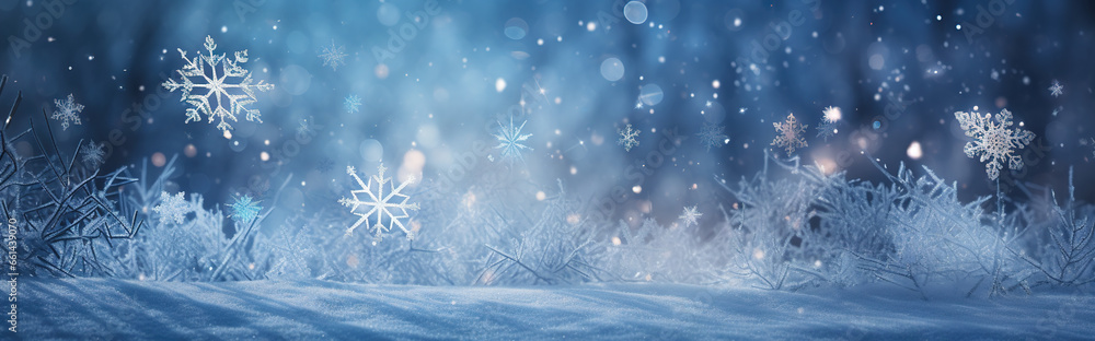 Magic Winter Christmas Background Snowflakes Magic Winter Christmas Background Snowflakes