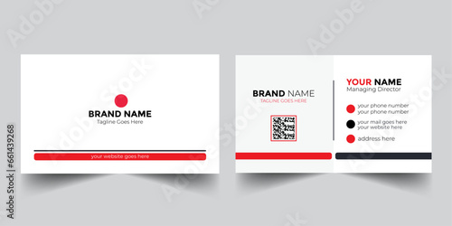 red own visiting card Modern, Creative business card, name card,  corporate, contact us, void, grab, bulletin, introduction, recruitment,elegant,real estate business card