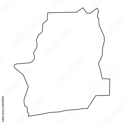 Atlantique department map, administrative division of Benin.