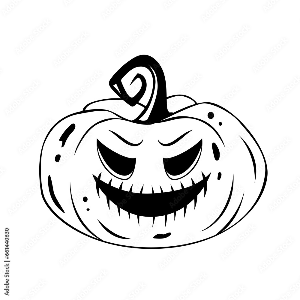 Vector graphic Halloween pumpkin with face on white background. Great element for your design. Vector graphic Halloween pumpkin with face on white background. Great element for your design.