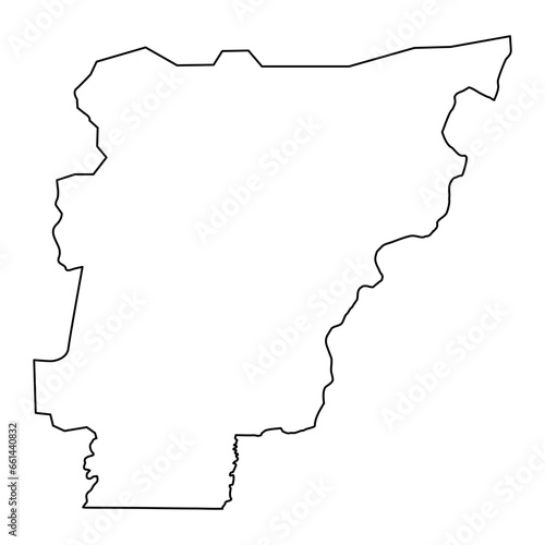 Borgou department map  administrative division of Benin.