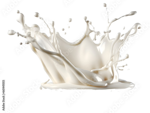 Splash of milk or cream isolated on a white background. High quality