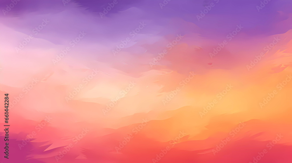Fototapeta premium abstract watercolor background sunset sky, orange and purple stain brushstroke texture background.