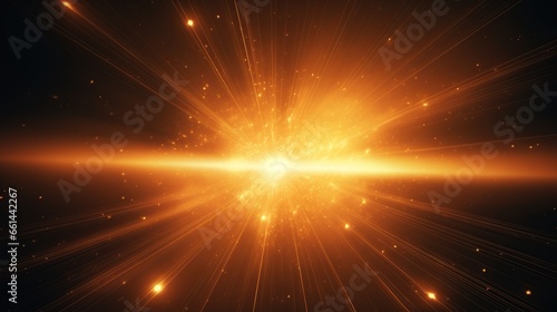 Glitter sunlight sparkles rays lights bokeh blur abstract background.AI generated image