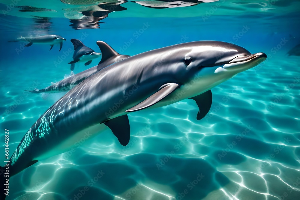 dolphin in the water dolphin in the water