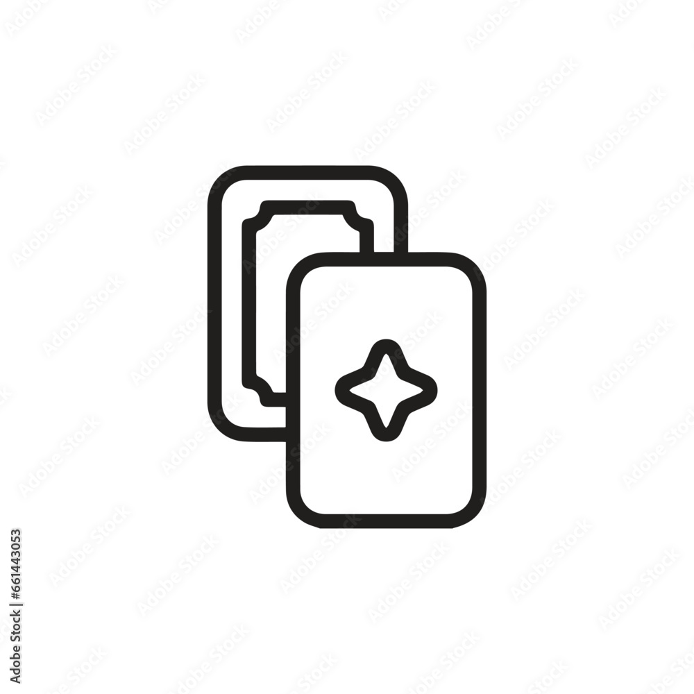 Cards icon vector. Linear style sign for mobile concept and web design. Cards symbol illustration. Pixel vector graphics - Vector. Cards icon vector. Linear style sign for mobile concept and web design. Cards symbol illustration. Pixel vector graphics - Vector.