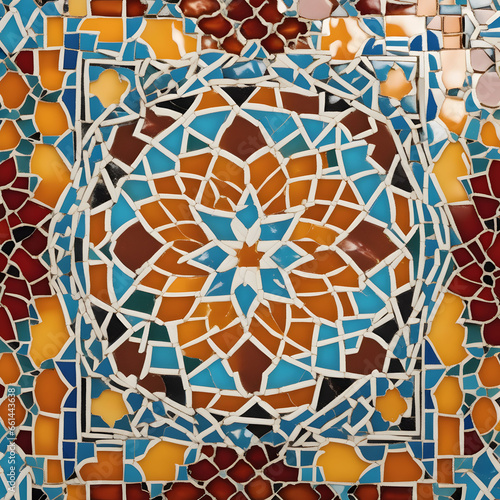 the intricate patterns and vibrant colors of a traditional Moroccan mosaic © Rojeah Adel