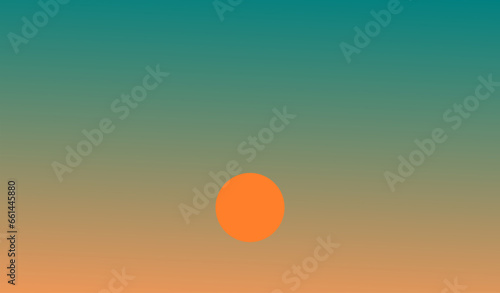 Farbverlauf im Himmel - leuchtende Sonne