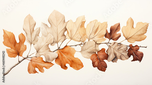 A painting of a bunch of leaves