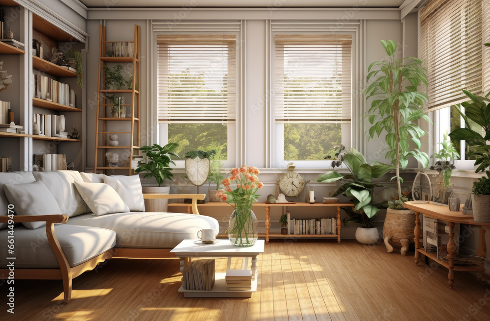 Fototapeta premium Modern and bright living room