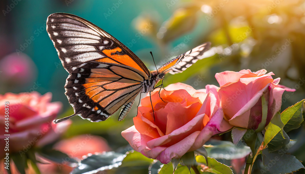 Obraz premium butterfly on flower