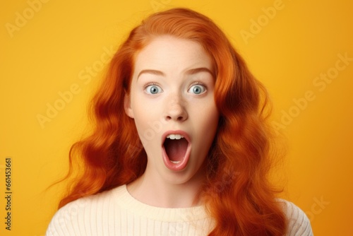 A woman with a surprised expression on her face. Suitable for illustrating shock, surprise, or astonishment. Can be used in various contexts.