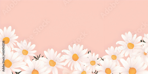 Daisy flower poster background with copy space © Natalina