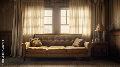 A living room with a couch chair and window