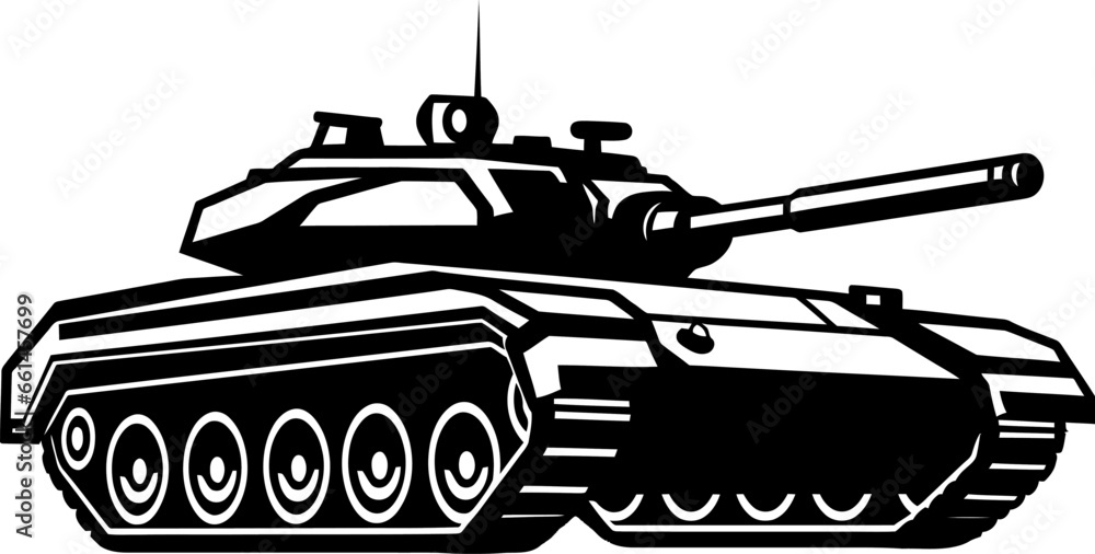 War tank silhouette. Black and white laser cutting vector template. War tank silhouette. Black and white laser cutting vector template.