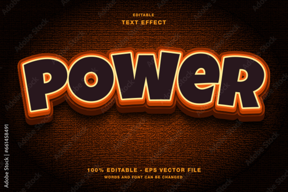 Power Editable Text Effect