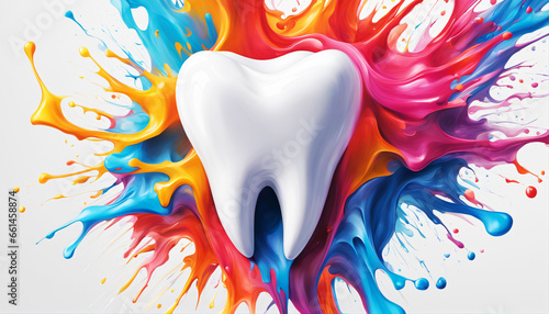 Toothful Kaleidoscope Colorful Splash Background photo