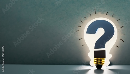 Light bulb and question