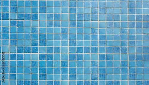 Blue light ceramic wall chequered and floor tiles mosaic background in bathroom, kitchen, pool.