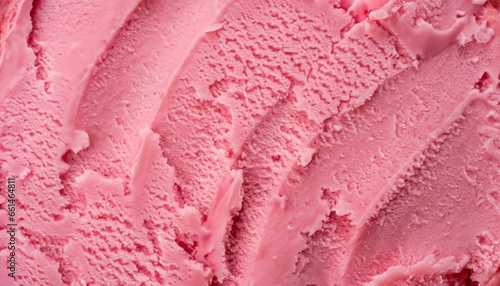 Homemade strawberry ice cream texture photo
