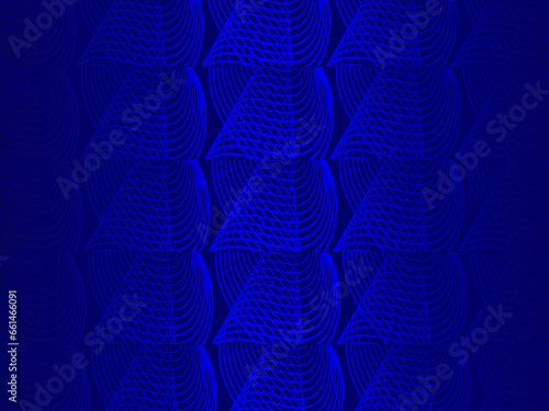 Dark abstract background with shining waves. Shiny moving lines design element. Modern blue purple gradient flowing wave lines. Futuristic technology concept. Vector illustration.