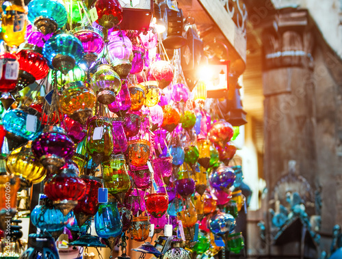 Photography collection of typical Tuskish Lanterns on sale at the market