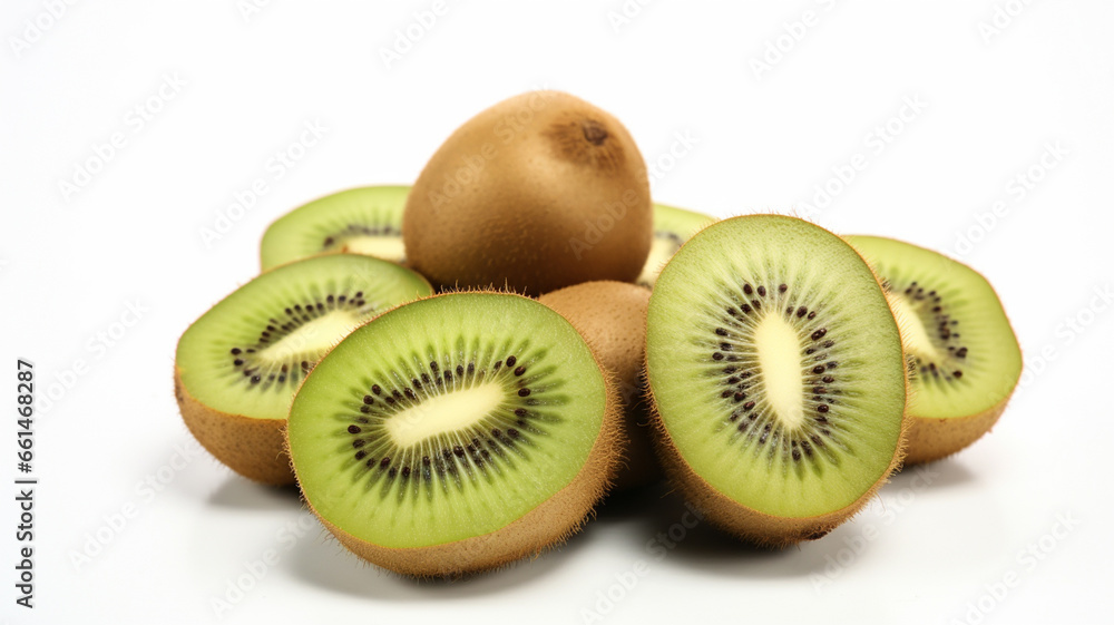 Kiwi isolated on white background. Generative AI Kiwi isolated on white background. Generative AI