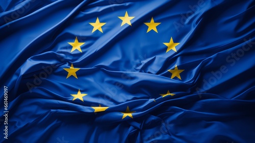 European Union flag. EU Flag. Blue with yellow stars.