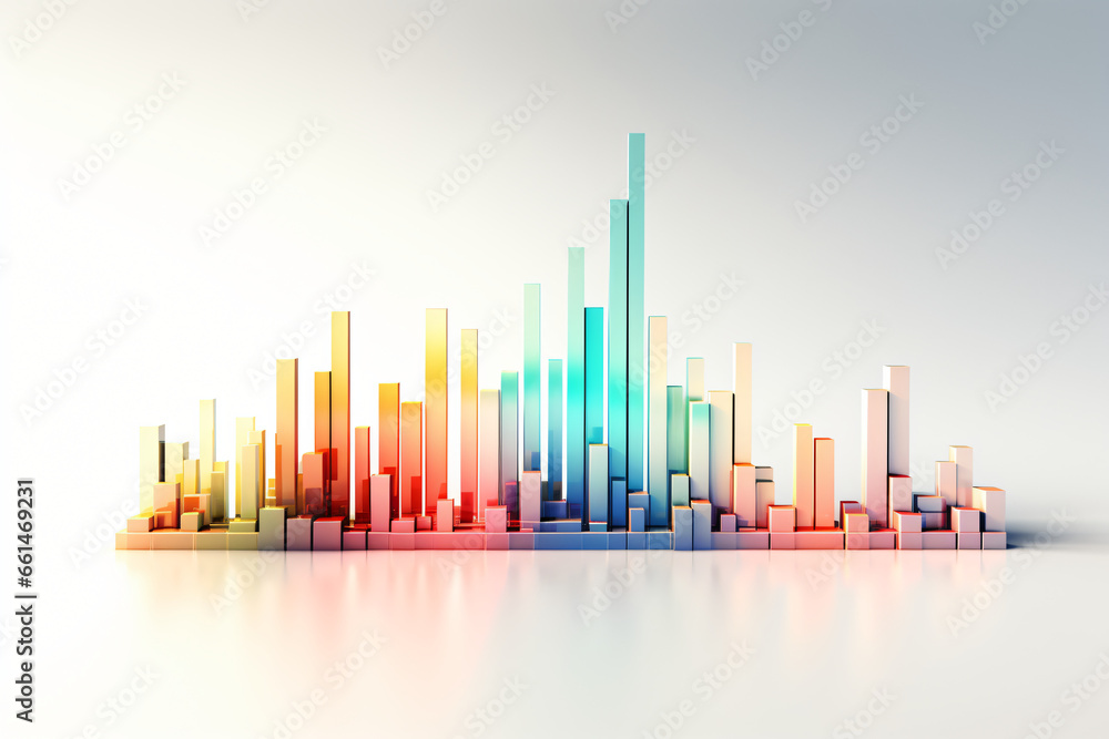 3d colorful business graph