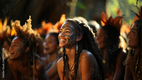 Women at Bali cultural festival.