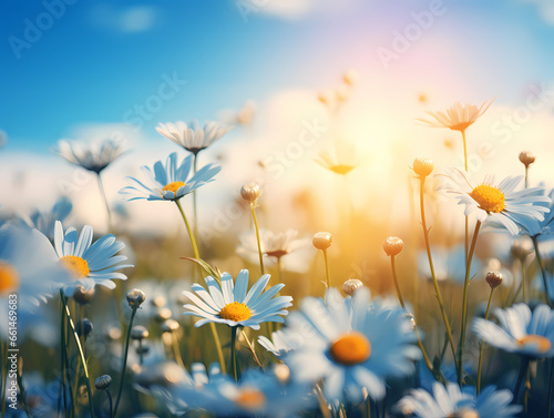 A Field Of White Flowers © netsign