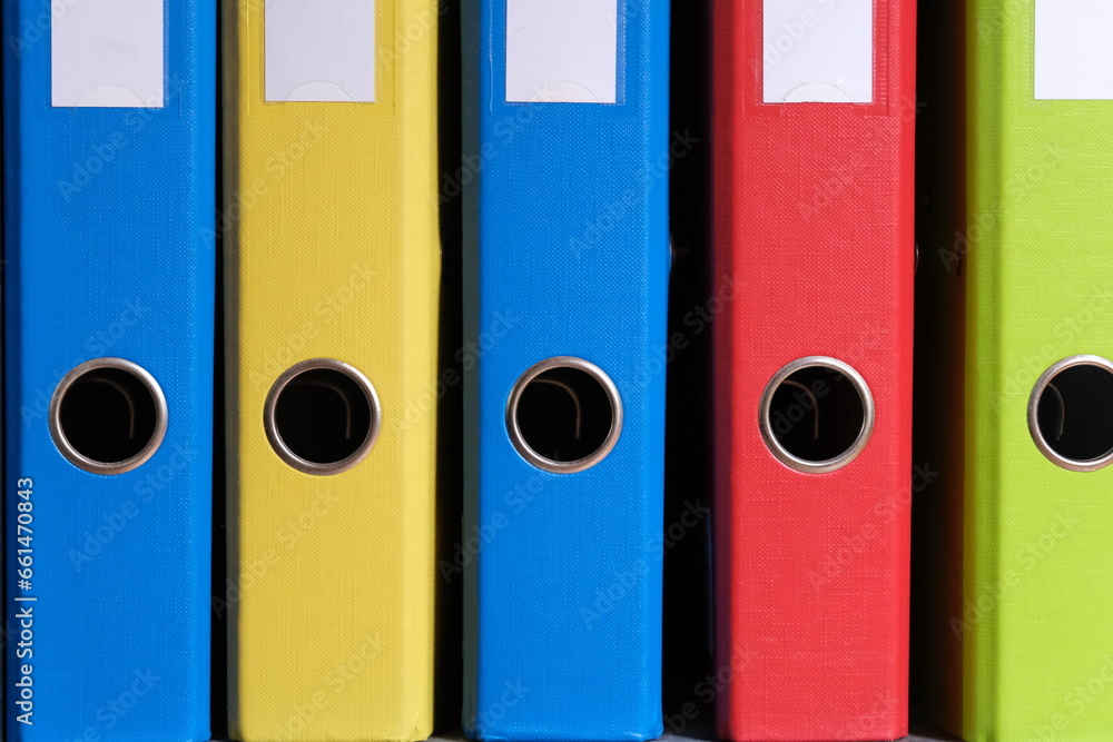 folders on a shelf folders on a shelf