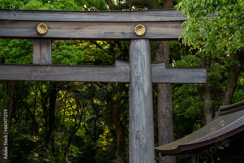 Canvas Print Temple Meiji, Tokyo.
