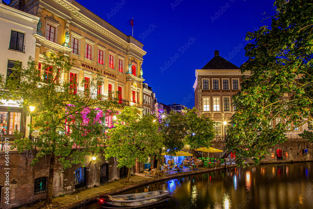 city of Utrecht in the evening