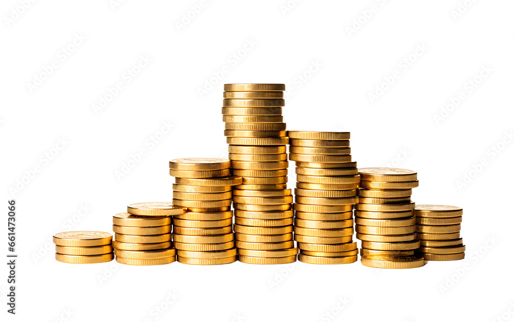 Transparent stack of coins in column. Transparent stack of coins in column.