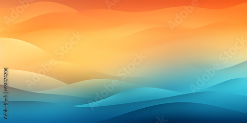 A Blue And Orange Waves © netsign