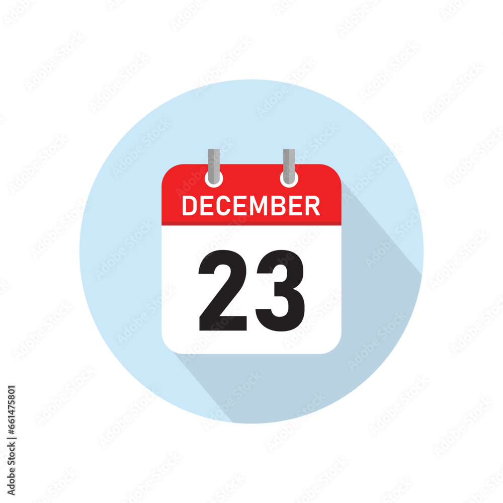 December 23 Concept Design. Vector Illustration.